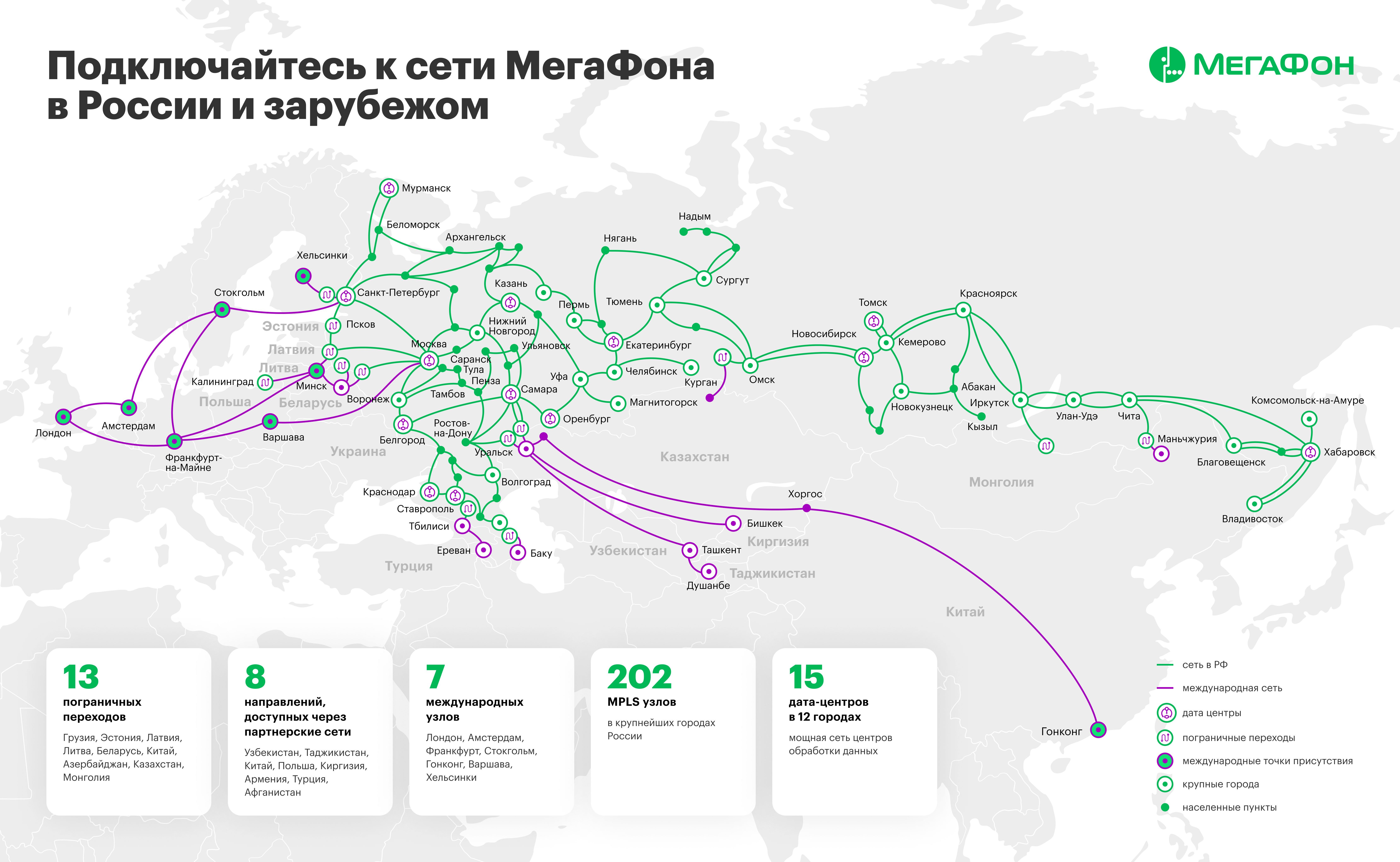 Карта сети, Республика Башкортостан